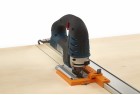 guide de coupe BORA Jigsaw Guide monté sur une scie sauteuse