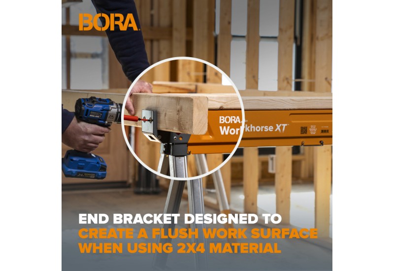 L'équerre de terminaison est conçue pour créer une surface de travail affleurante lorsqu'on utilise du bois de section 2x4. L'équerre de terminaison est conçue pour créer une surface de travail affleurante lorsqu'on utilise du bois de section 2x4.