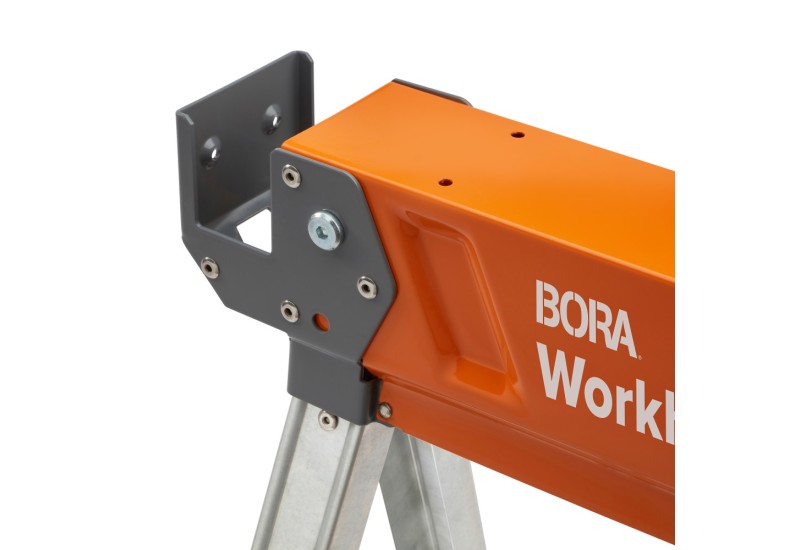 vue latérale du tréteau BORA PM-3360T avec finition thermolaquée vue latérale du tréteau BORA PM-3360T avec finition thermolaquée
