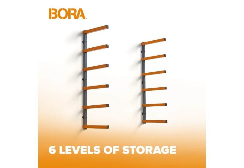 Le support de Rangement BORA propose 6 niveaux de stockage. Le support de Rangement BORA propose 6 niveaux de stockage.