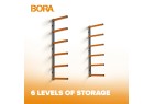Le support de Rangement BORA propose 6 niveaux de stockage.