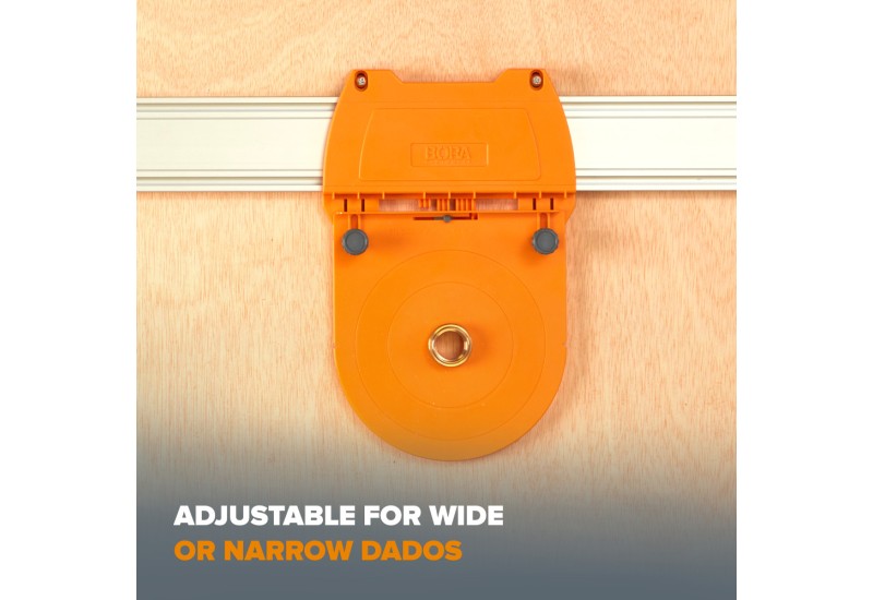Ajustable pour rainures larges ou étroites Ajustable pour rainures larges ou étroites