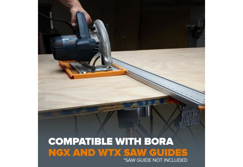 Compatible avec les guides de scie BORA NGX et WTX Compatible avec les guides de scie BORA NGX et WTX