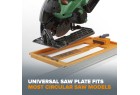 Plaque de scie universelle compatible avec la majorité des modèles de scies circulaires Plaque de scie universelle compatible avec la majorité des modèles de scies circulaires