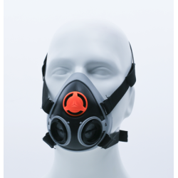 DELTA PLUS - Demi masque avec raccord de filtre - TPE - Taille M/L - Couleur Noir-Gris