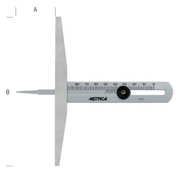 Jauge de profondeur pneus 90-150 mm en acier inox