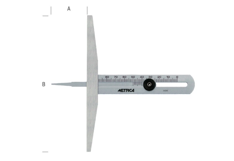 Jauge de profondeur pneus 90-150 mm en acier inox