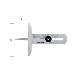 Jauge de profondeur pneus 25-90 mm en acier inox