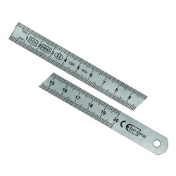 Réglette flexible METRICA 24011 en acier inox poli 150 mm