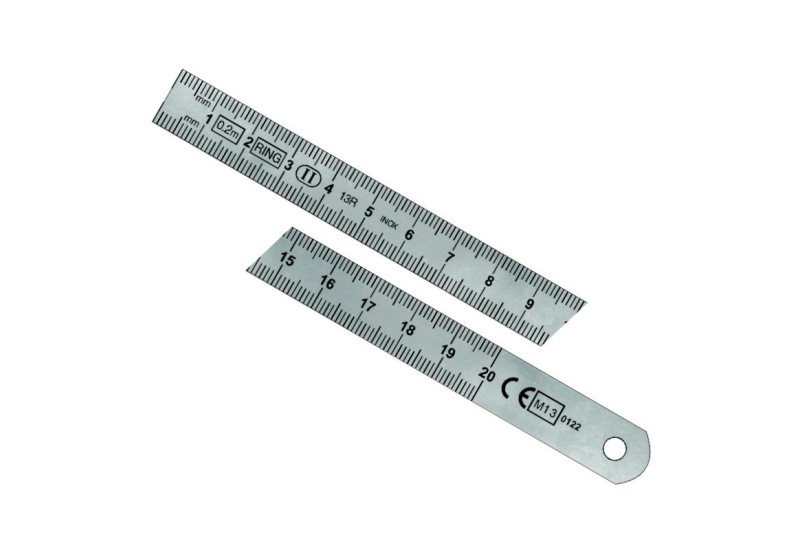 Réglette flexible METRICA 24011 en acier inox poli 150 mm
