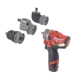 Vue complète de la perceuse à percussion MILWAUKEE M12 FUEL™ 6 en 1
