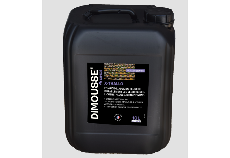 DIMOS - DIMOUSSE concentré X-THALLO anti-mousses, algues, lichens - bidon de 10 litres
