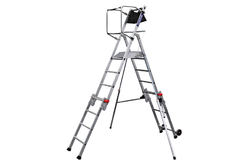 Plate forme de travail télescopique 4 hauteurs de travail (3,05m, 3,30m, 3,55m & 3,80m) - 4/7 marches