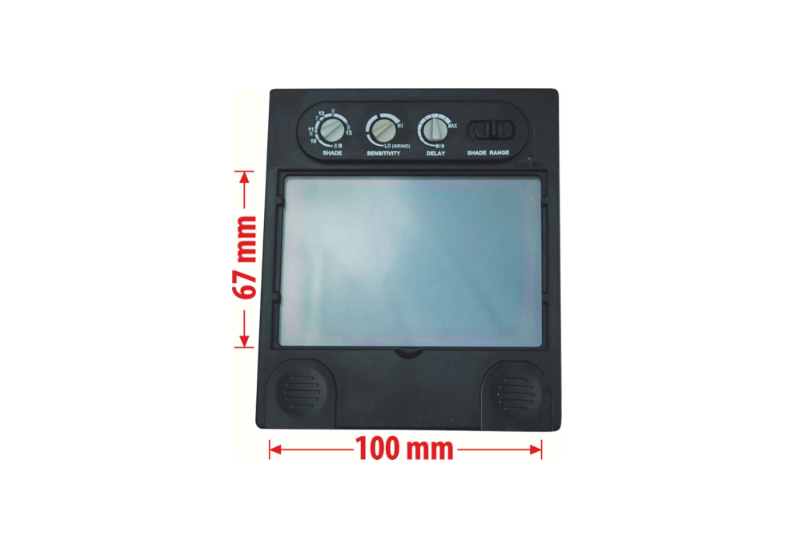 Détail écran de protection polycarbonate teinte variable soudeur 13 du masque de soudure Delta Plus BARRIER 3 classe optique 1