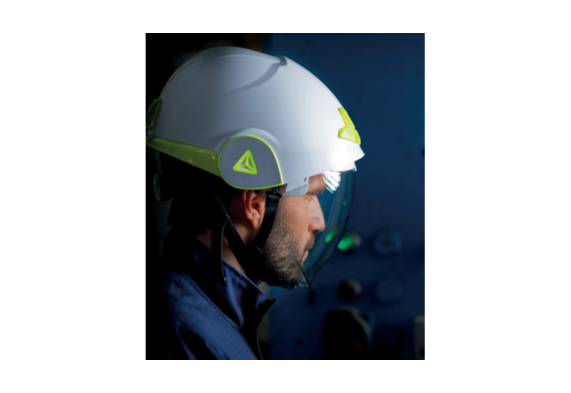 DELTA PLUS - Casque de chantier double coque, équipé d'une visière, contre les arcs électriques DELTA PLUS - Casque de chantier double coque, équipé d'une visière, contre les arcs électriques