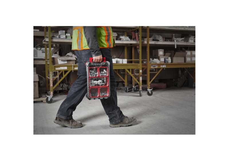 Milwaukee PACKOUT Organiseur Compact IP65 - Durabilité Chantier -  117 x 249 x 386 mm