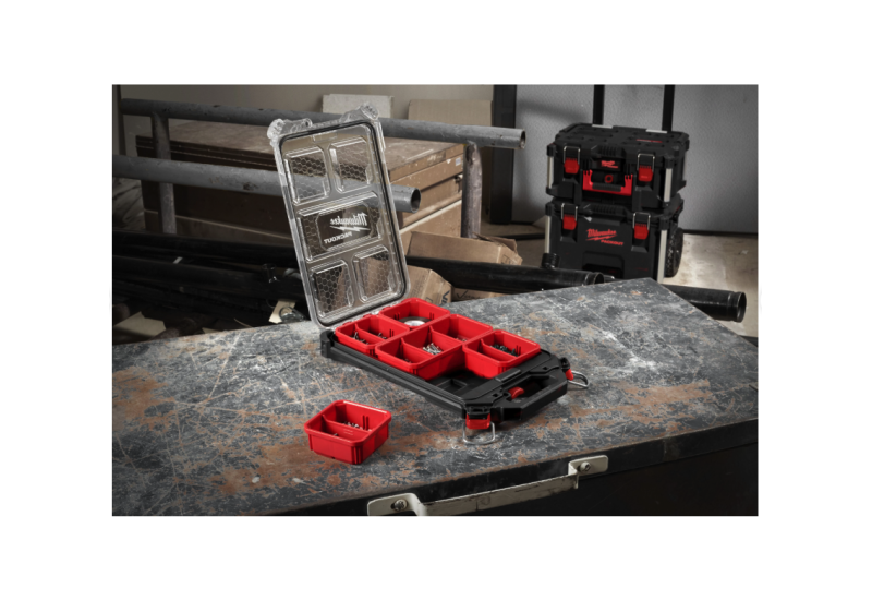Organiseur Milwaukee PACKOUT Compact Slim pour artisans pros -  64 x 249 x 411 mm Organiseur Milwaukee PACKOUT Compact Slim pour artisans pros -  64 x 249 x 411 mm