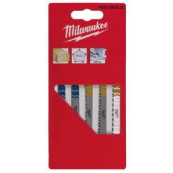 Set 5 Lames Scie Sauteuse Milwaukee T-Shank Bois & Métal