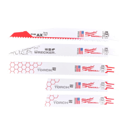 Set 5 Lames Scie Sabre Milwaukee - Polyvalence PRO (Bois & Métal)