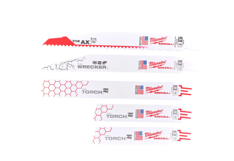 Set 5 Lames Scie Sabre Milwaukee - Polyvalence PRO (Bois & Métal) Set 5 Lames Scie Sabre Milwaukee - Polyvalence PRO (Bois & Métal)