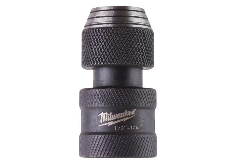 Adaptateur Milwaukee 1/2" Carré sup à 1/4" Hex pour Visseuse à Choc