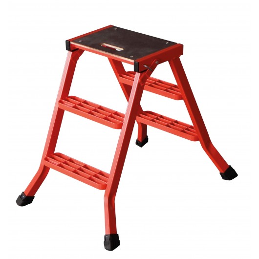 Mondelin LESCABO : Marchepied Pliant Aluminium 3 Marches (70cm) - Ultra-Robuste & Made in France