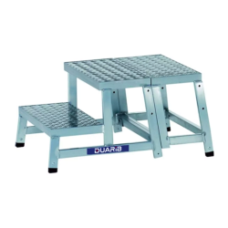 DUARIB - Marchepied MODULO STEP - 2 marches XL - hauteur de travail maximum : 2.40m - aluminium