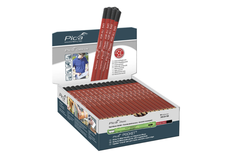 PICA - Boîte de 100 crayons triangulaires marquage universels - Mine graphite 2B