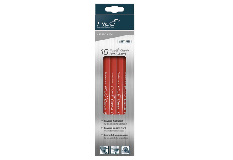 Crayon Universel Triangulaire PICA 23cm (x10) pour Artisans