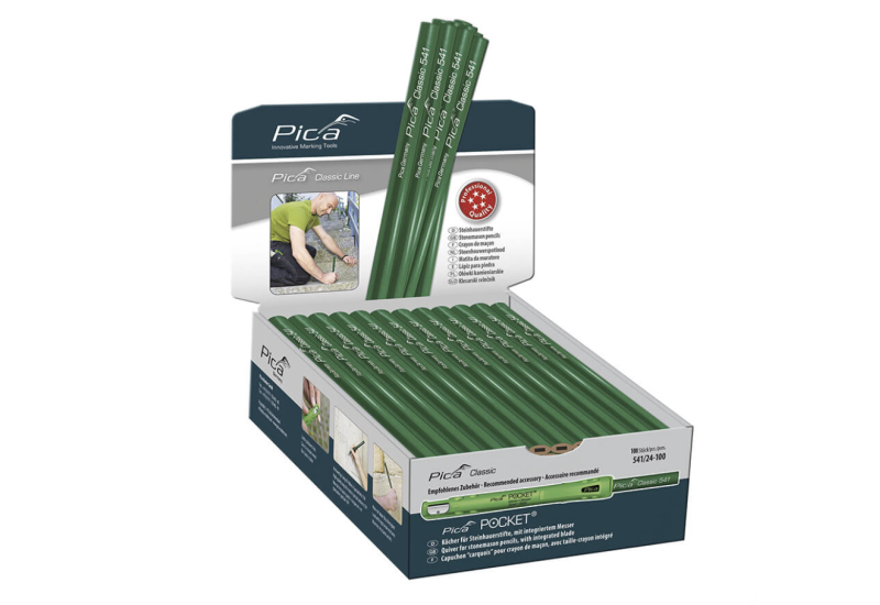 PICA Boîte de 100 crayons de maçon - 30cm - Traçage Fiable sur Chantier