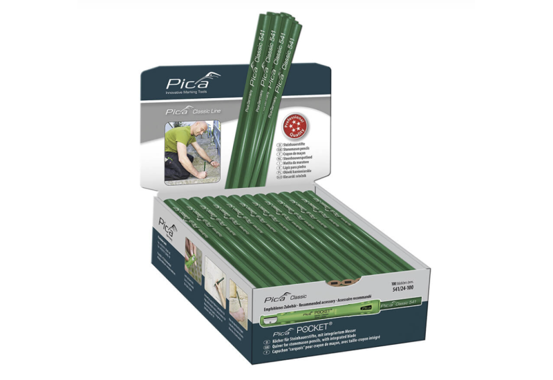 Boîte de 100 crayons de maçon Pica Classic 541- 24cm - Mine haute résistance