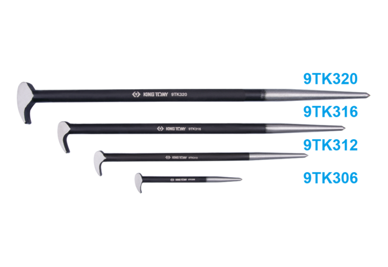 KING TONY - Jeu de 4 leviers d'effort tête ronde 150 à 500mm