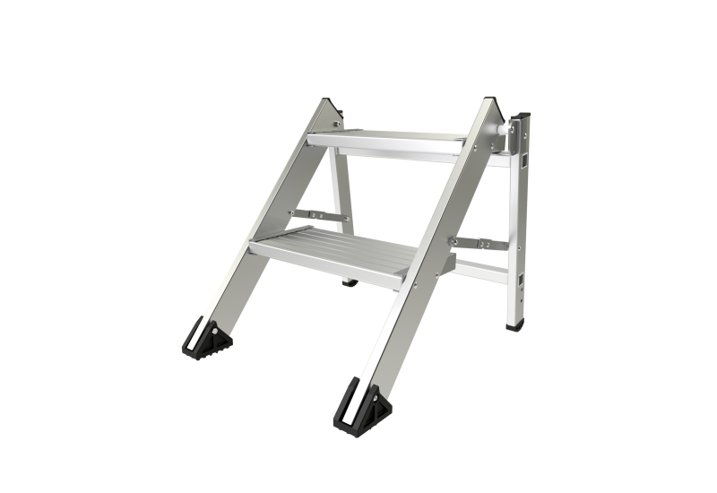 TUBESCA-COMABI - Marchepied CONFORT PLIANT - 2 marches - hauteur d'accès maximum : 2.47m - aluminium