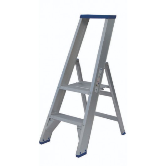 Solide PT02 : Escabeau Pro 2 Marches avec bac à outils en plastique pratique