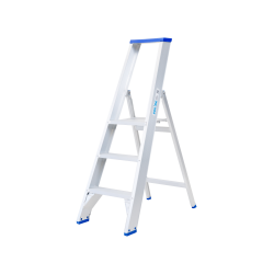 SOLIDE PT03 : Escabeau Professionnel Aluminium 3 Marches (Revêtement Propre)