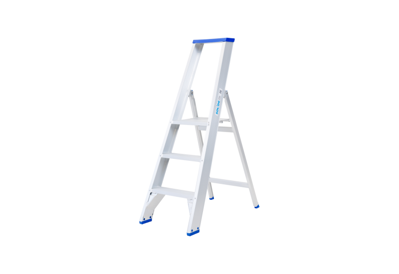 SOLIDE PT03 : Escabeau Professionnel Aluminium 3 Marches (Revêtement Propre)