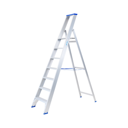 Solide PT07 : Escabeau Pro 7 Marches Alu Traité & Mains Propres