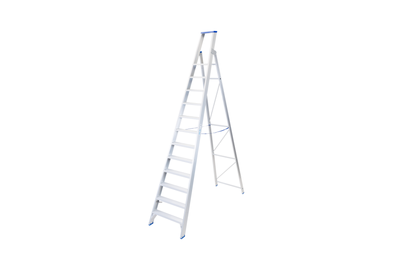 Solide PT12 : Escabeau Industriel 12 Marches - Travail à 5m & Mains Propres