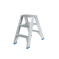 Solide DT03 : Escabeau Double Alu 2x3 Marches - Hauteur & Hygiène