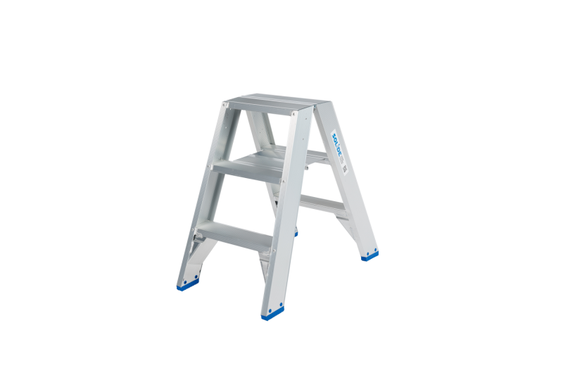 Solide DT03 : Escabeau Double Alu 2x3 Marches - Hauteur & Hygiène