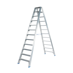 Solide DT10 : Escabeau Double 2x10 Marches - Hauteur 4,50m & Sécurité