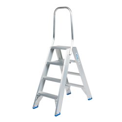 Solide DT04BVA : Escabeau Double 4 Marches Sécurité & Propreté