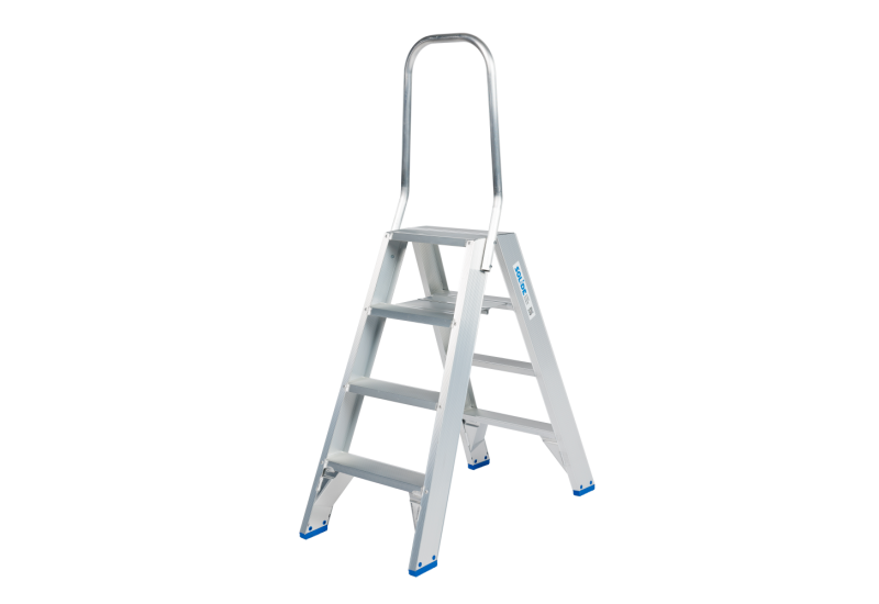 Solide DT04BVA : Escabeau Double 4 Marches Sécurité & Propreté
