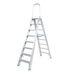 Solide DT08BVA : Escabeau Double 8 Marches Grande Hauteur & Sécurité