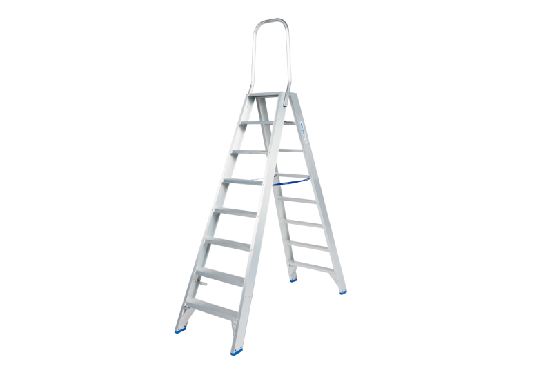 Solide DT08BVA : Escabeau Double 8 Marches Grande Hauteur & Sécurité