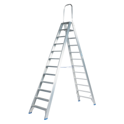 Solide DT12BVA : Escabeau Double 12 Marches Hauteur 5,00m