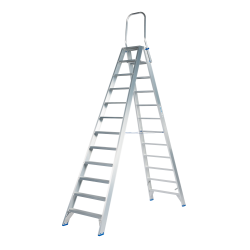 Solide DT12 : Escabeau Double 12 Marches Très Grande Hauteur