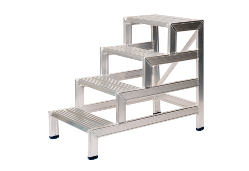 Solide MT454 : Plate-forme 4 Marches 45° Grande Stabilité