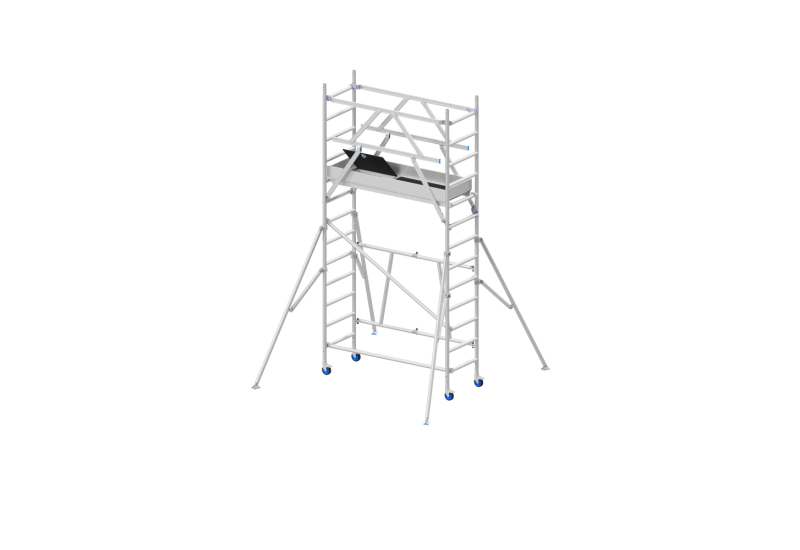 Solide VS44R : Échafaudage Pliant & Plateau SOLIDEair (H. Travail 4.40m)