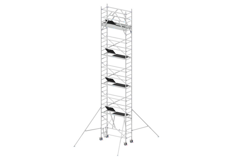 Solide VS100R : Échafaudage Pliant & Plateau SOLIDEair (Travail 10.00m)